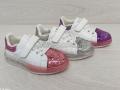 Кросівки для дівчинки білі з рожевим переливом 26-30 (2056)